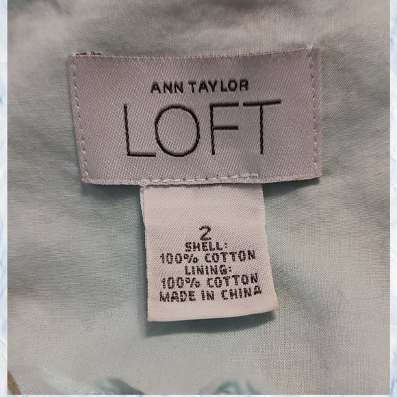 Ann Taylor LOFT lt. blue sleeveless summer top, sz 2 VGUC - Picture 4 of 5